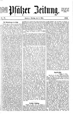 Pfälzer Zeitung Dienstag 25. März 1873