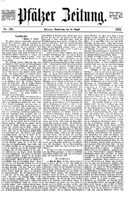 Pfälzer Zeitung Donnerstag 14. August 1873