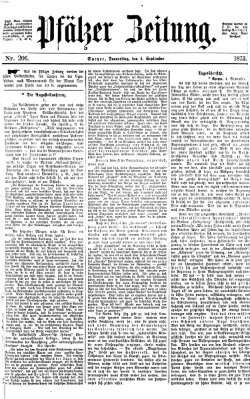 Pfälzer Zeitung Donnerstag 4. September 1873