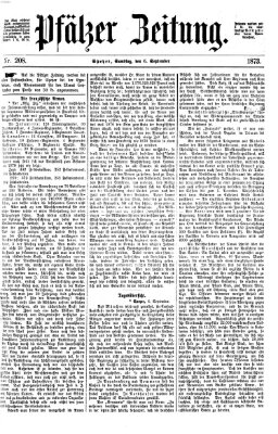 Pfälzer Zeitung Samstag 6. September 1873