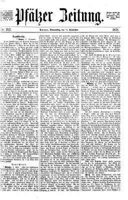 Pfälzer Zeitung Donnerstag 11. September 1873