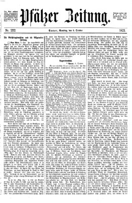 Pfälzer Zeitung Samstag 4. Oktober 1873