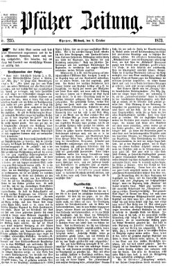 Pfälzer Zeitung Mittwoch 8. Oktober 1873