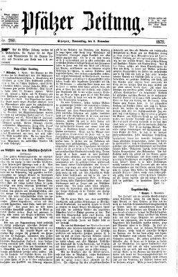 Pfälzer Zeitung Donnerstag 6. November 1873