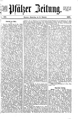 Pfälzer Zeitung Donnerstag 20. November 1873