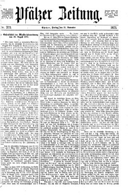 Pfälzer Zeitung Freitag 21. November 1873