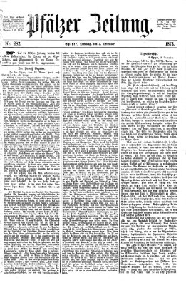 Pfälzer Zeitung Dienstag 2. Dezember 1873