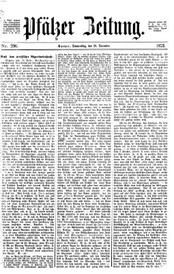 Pfälzer Zeitung Donnerstag 18. Dezember 1873