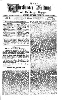 Neue Würzburger Zeitung Mittwoch 4. Januar 1871