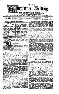 Neue Würzburger Zeitung Freitag 20. Januar 1871