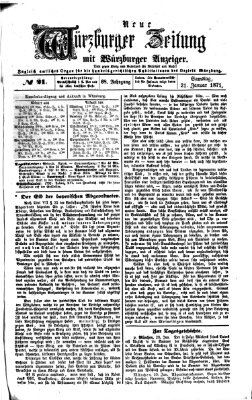 Neue Würzburger Zeitung Samstag 21. Januar 1871