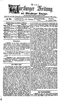 Neue Würzburger Zeitung Dienstag 24. Januar 1871