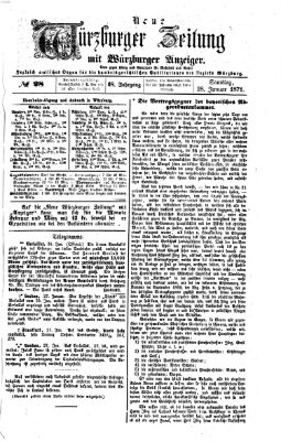 Neue Würzburger Zeitung Samstag 28. Januar 1871