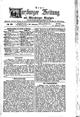 Neue Würzburger Zeitung Freitag 10. Februar 1871