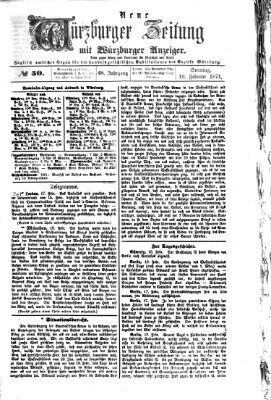 Neue Würzburger Zeitung Sonntag 19. Februar 1871