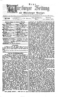 Neue Würzburger Zeitung Mittwoch 22. Februar 1871