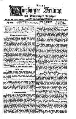 Neue Würzburger Zeitung Donnerstag 23. März 1871