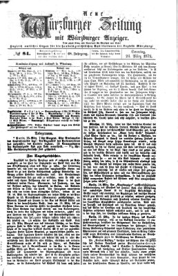 Neue Würzburger Zeitung Sonntag 26. März 1871