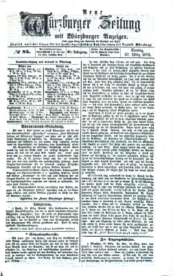 Neue Würzburger Zeitung Montag 27. März 1871