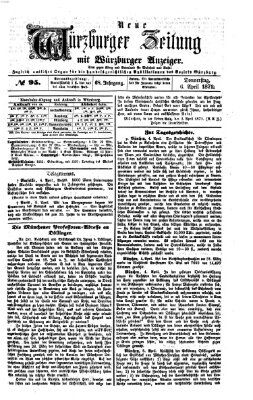 Neue Würzburger Zeitung Donnerstag 6. April 1871