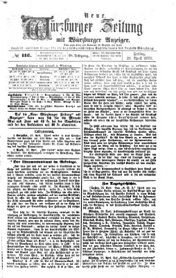 Neue Würzburger Zeitung Freitag 28. April 1871