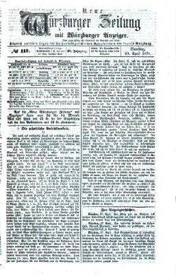 Neue Würzburger Zeitung Samstag 29. April 1871