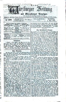 Neue Würzburger Zeitung Donnerstag 4. Mai 1871