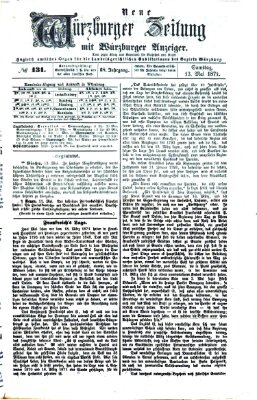 Neue Würzburger Zeitung Samstag 13. Mai 1871