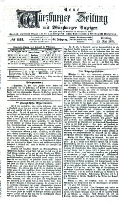 Neue Würzburger Zeitung Dienstag 23. Mai 1871