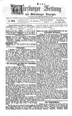 Neue Würzburger Zeitung Donnerstag 22. Juni 1871