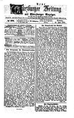 Neue Würzburger Zeitung Sonntag 25. Juni 1871