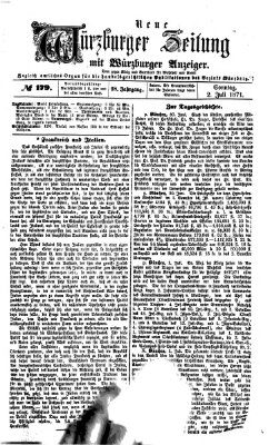 Neue Würzburger Zeitung Sonntag 2. Juli 1871