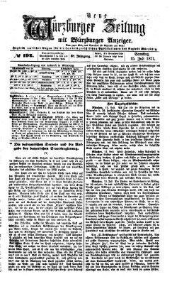 Neue Würzburger Zeitung Samstag 15. Juli 1871