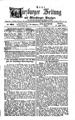 Neue Würzburger Zeitung Montag 17. Juli 1871