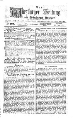 Neue Würzburger Zeitung Mittwoch 26. Juli 1871