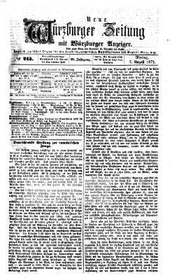 Neue Würzburger Zeitung Montag 7. August 1871