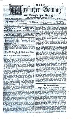 Neue Würzburger Zeitung Sonntag 20. August 1871