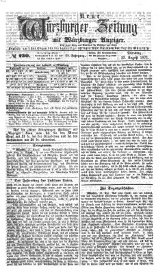 Neue Würzburger Zeitung Dienstag 22. August 1871