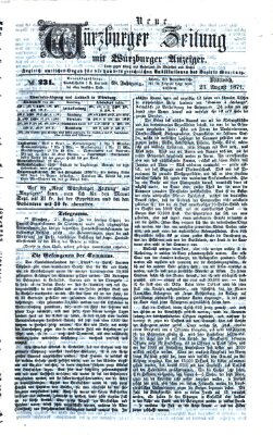 Neue Würzburger Zeitung Mittwoch 23. August 1871