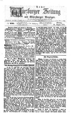 Neue Würzburger Zeitung Montag 28. August 1871