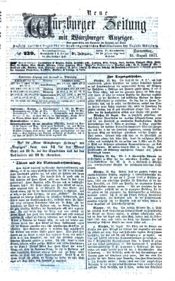 Neue Würzburger Zeitung Donnerstag 31. August 1871