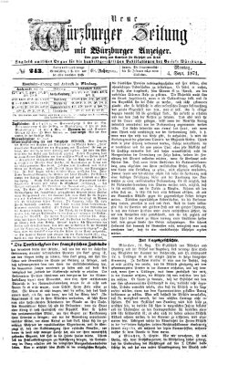 Neue Würzburger Zeitung Montag 4. September 1871