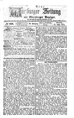 Neue Würzburger Zeitung Dienstag 12. September 1871