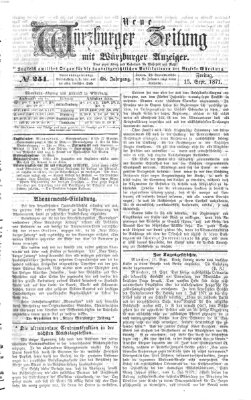 Neue Würzburger Zeitung Freitag 15. September 1871