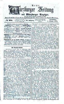 Neue Würzburger Zeitung Donnerstag 5. Oktober 1871