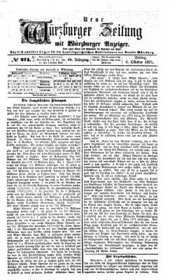 Neue Würzburger Zeitung Freitag 6. Oktober 1871