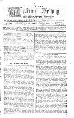 Neue Würzburger Zeitung Samstag 7. Oktober 1871