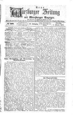 Neue Würzburger Zeitung Sonntag 8. Oktober 1871