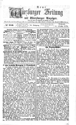 Neue Würzburger Zeitung Mittwoch 11. Oktober 1871