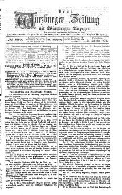 Neue Würzburger Zeitung Samstag 21. Oktober 1871